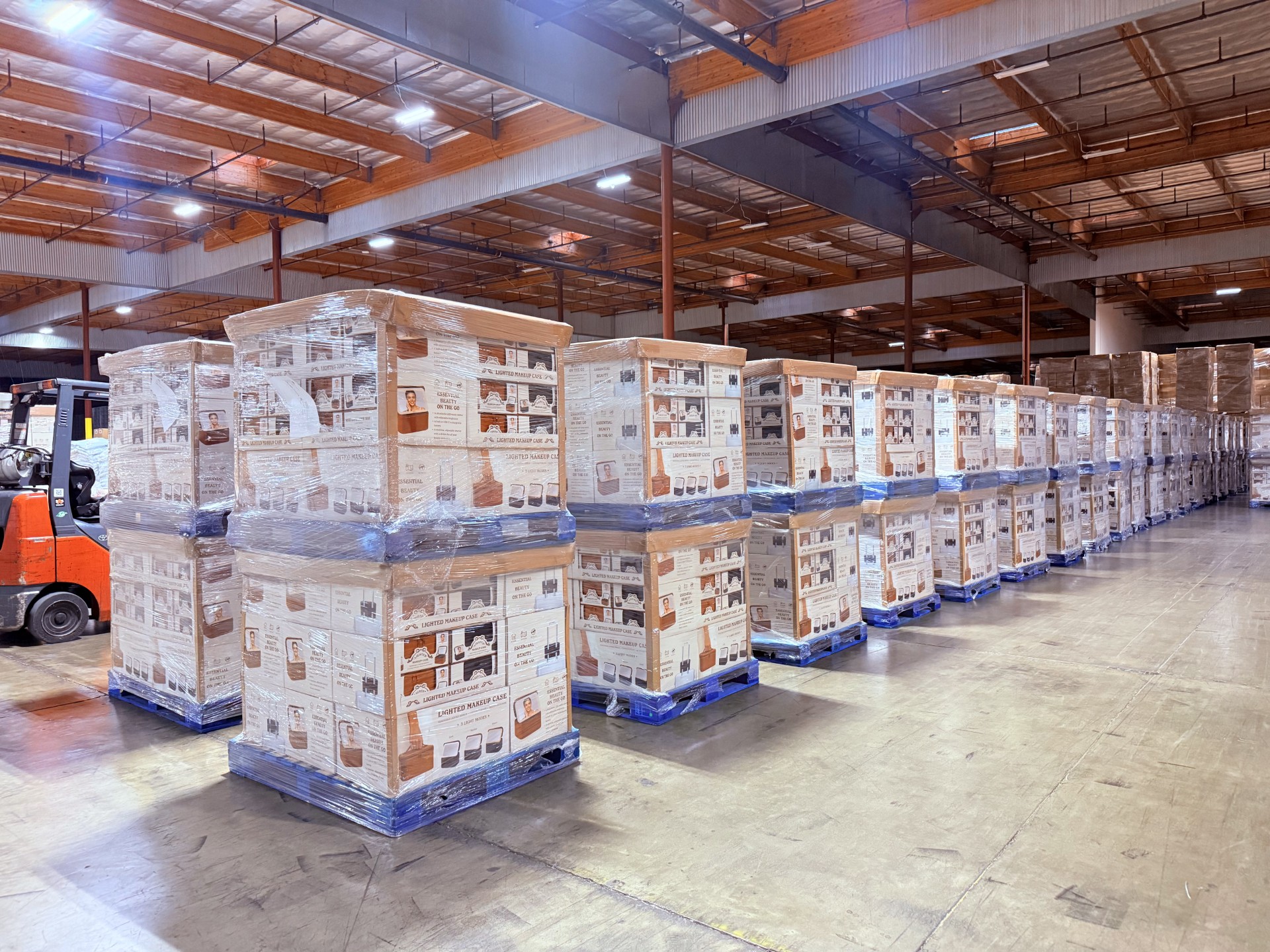 Palletized inventory ready for fulfillment inside a U.S. warehouse